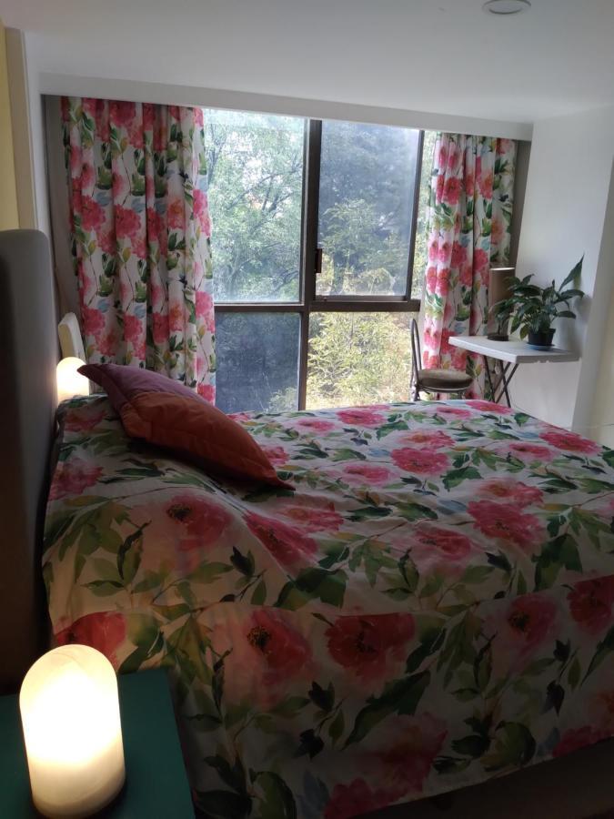 Charming Sunny Bedroom Overlooking Beautiful Amsterdam Avenue In Best Condesa Area Mexico by Eksteriør bilde